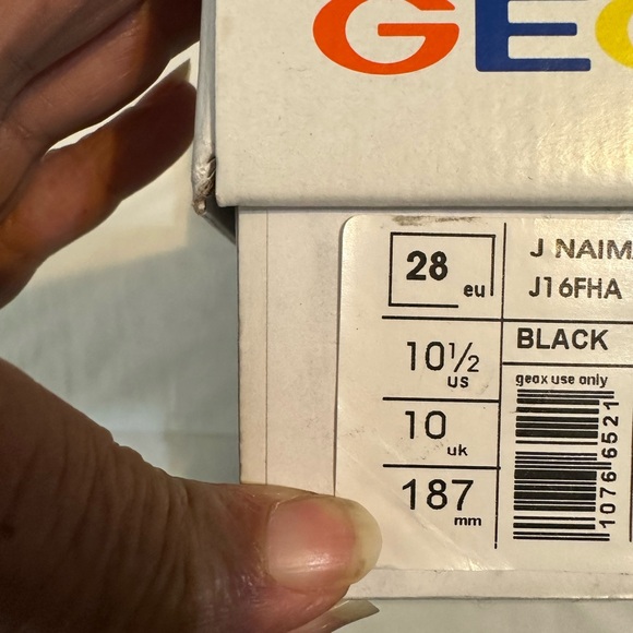 Geox Respira Girls Black Leather Mary Jane Shoe Sz 28 EU / 10.5 US - Picture 8 of 8